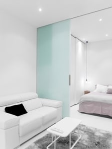 Iluminación Residencial. Mini apartamento en Madrid. Luz halógena.
